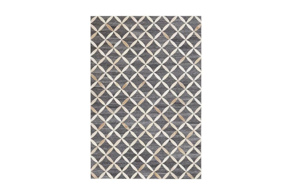 ESSENC Matta 160x230 cm Grå/Läder