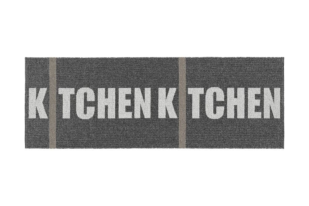 KITCHEN Plastmatta 70x200 Vändbar PVC Svart