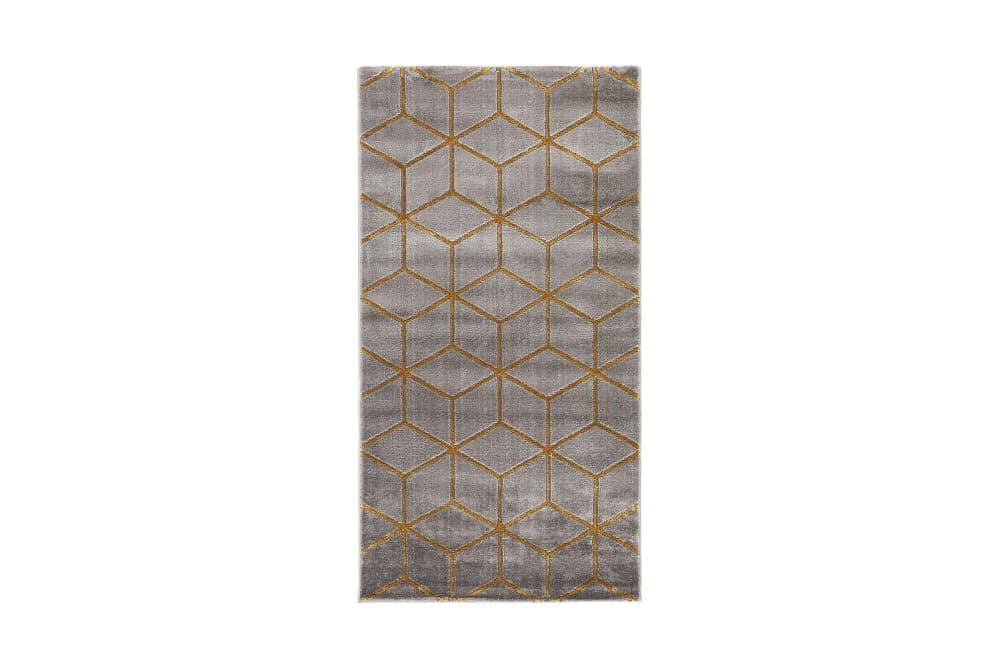 DIAMOND CUBE Matta 80x300 cm Antracit/Guld