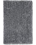 Miniatyrbillede 1 af 6: Sort og hvidt shaggy tæppe 140 x 200 cm fluffy uldet