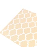 Miniatyrbillede 5 af 8: Gulvtæppe Hvid og Beige Polyester 140 x 200 cm Rektangulær Håndvævet Marokkansk Espalier Firkløver Indendørs Udendørs Oriental Indretning