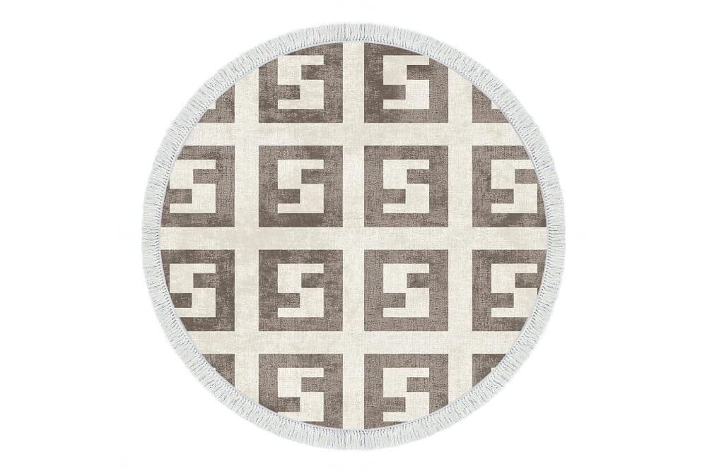 ALANUR HOME Matta 100x100 cm Beige/Brun