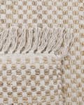 Miniatyrbild 7 av 7: Matta Beige Jute och Bomull 140 x 200 cm Fransig Handvävd Boho Hall Sovrum