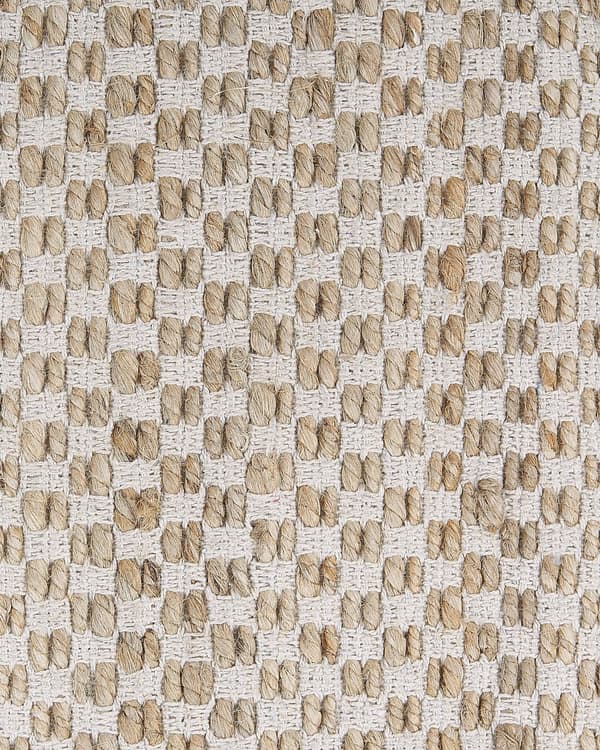 Matta Beige Jute och Bomull 80 x 150 cm Fransig Handvävd Boho Hall Sovrum