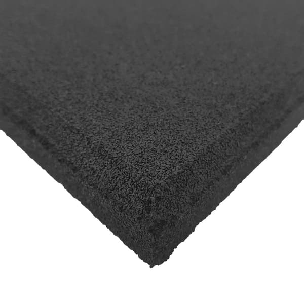 Sportgolvkakel 100x100cm 15mm - Extra finkornig - Svart