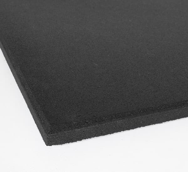 Sportgolvkakel 100x100cm 15mm - Extra finkornig - Svart