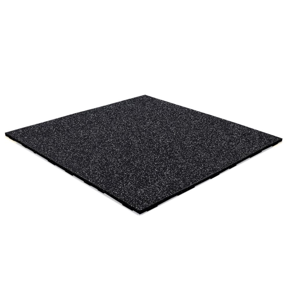 Sportgolvplattor 'FIFTEEN' - 100x100 cm - 20 mm - Ljusgrå EPDM / Svart SBR