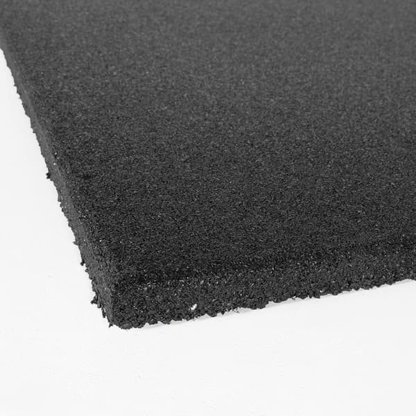 Sportgolvkakel 100x100cm 20mm - Finkornig - Svart