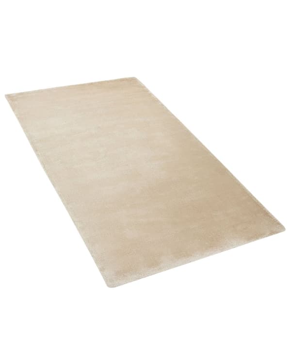 Matto beige viskoosi 80 x 150 cm käsintehty suorakulmio moderni skandinaavinen tyyli