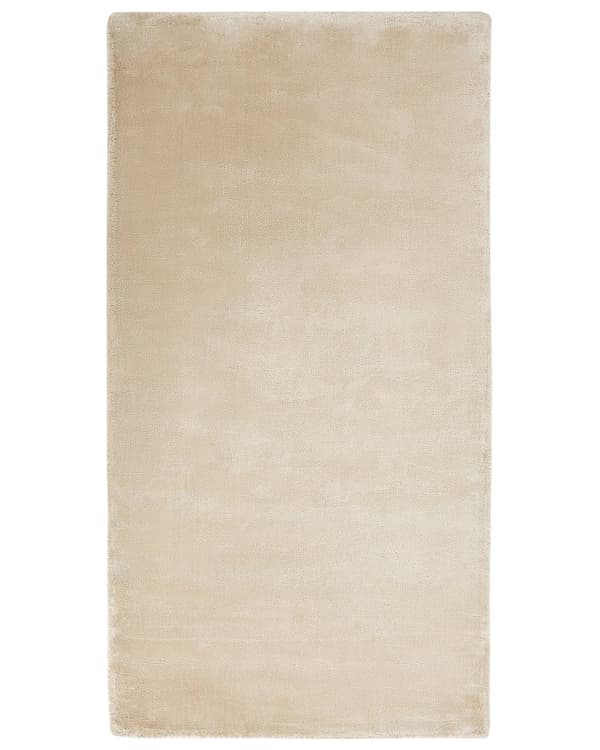 Matto beige viskoosi 80 x 150 cm käsintehty suorakulmio moderni skandinaavinen tyyli