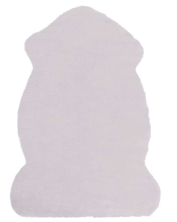 Tekotalja harmaa polyesteriä 60 x 90 cm pörröinen olohuoneen makuuhuoneen sisustus