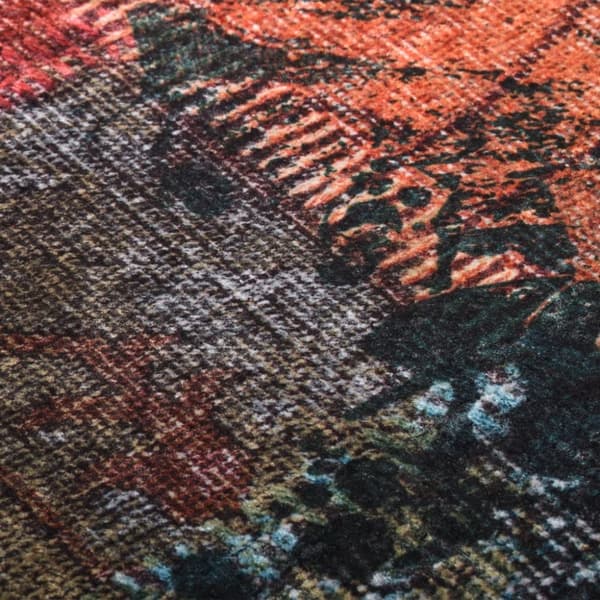 vidaXL gulvtæppe 160x230 cm skridsikkert og vaskbart patchworkdesign