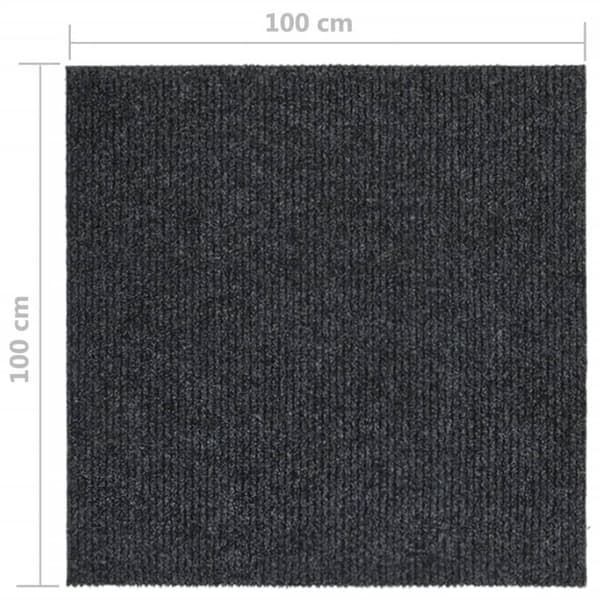 vidaXL Smussfangende teppeløper 100x100 cm antrasitt