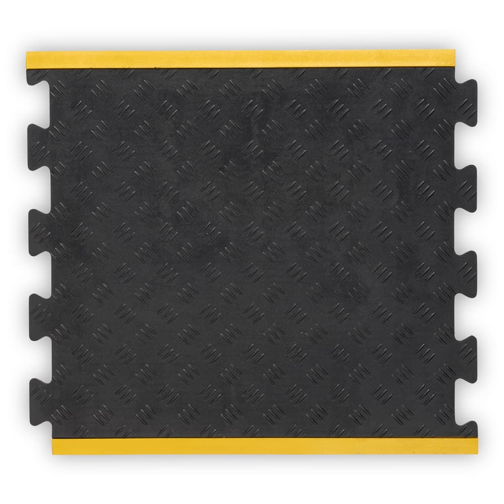 Comfort Zone verkstadsmatta / Anti trötthetsmatta med gul sluttande kant - mittstycke - 70 x 80 cm