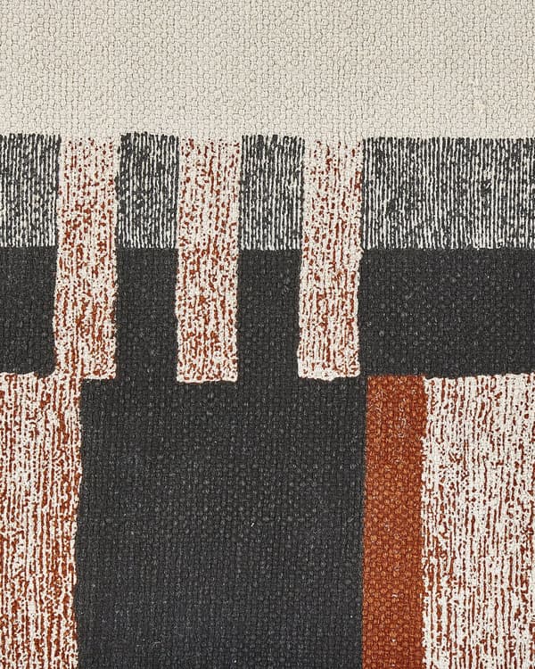 Matto monivärinen puuvillaa 160 x 230 cm geometrisilla kuvioilla boho-tyyli