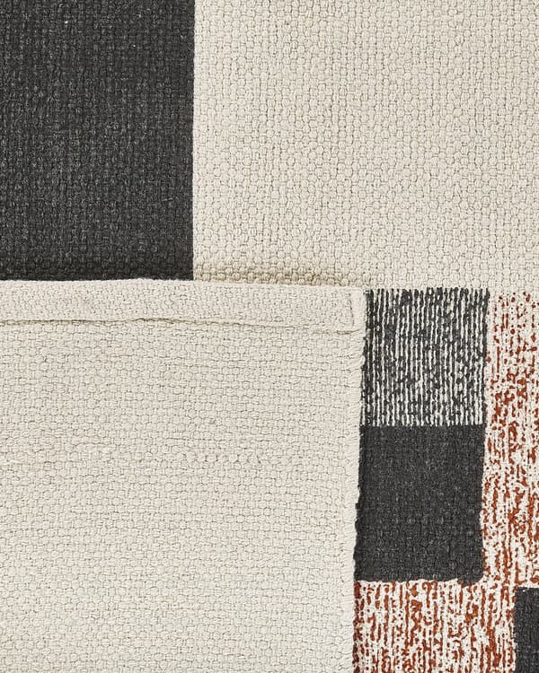 Matto monivärinen puuvillaa 160 x 230 cm geometrisilla kuvioilla boho-tyyli