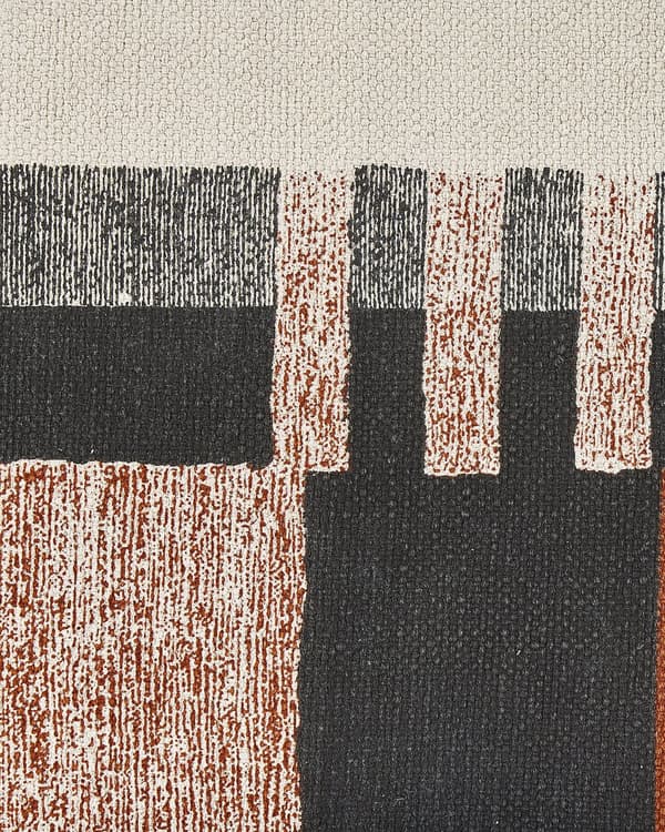 Matto monivärinen puuvillaa 140 x 200 cm geometrisilla kuvioilla boho-tyyli
