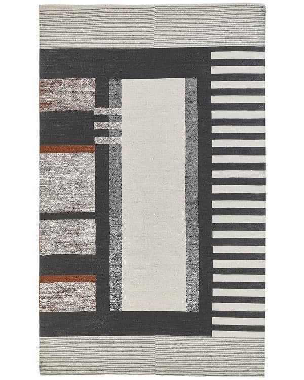 Matto monivärinen puuvillaa 140 x 200 cm geometrisilla kuvioilla boho-tyyli