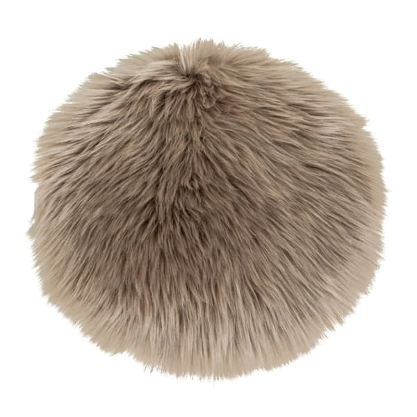 Laila stolehynde, lammeskind imiteret Ø35 cm mushroom farvet.