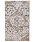 Pikkukuva 4 / 6: Matto beige/ruskea 230 x 150 cm käsinkudottu polyesterinen puuvillainen itämainen kukkakuvio