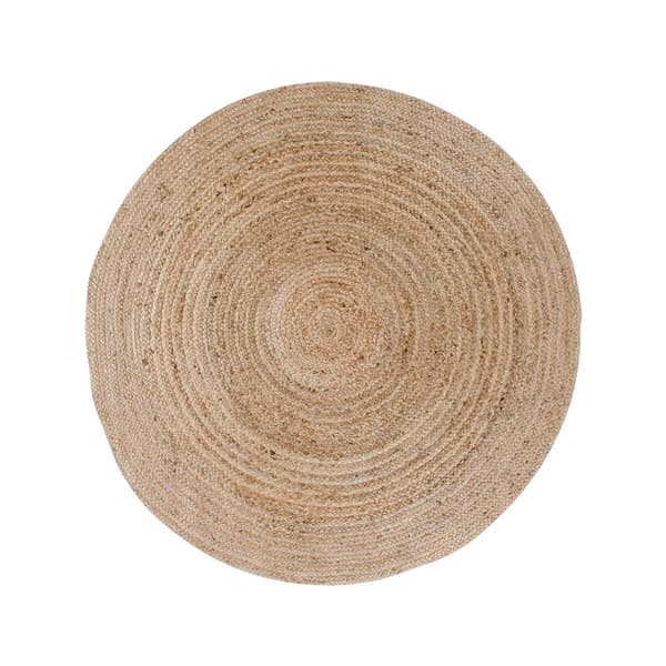 Broom teppe Ø120 cm, natur jute.