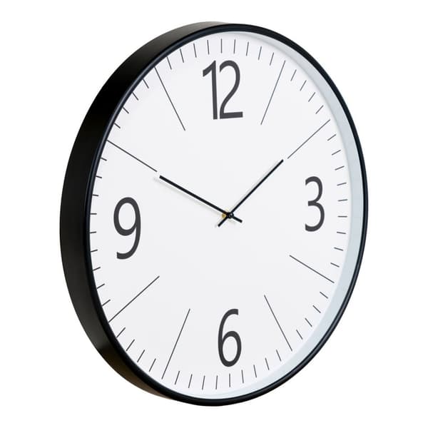 Biel veggur Ø51 cm svart, hvit.