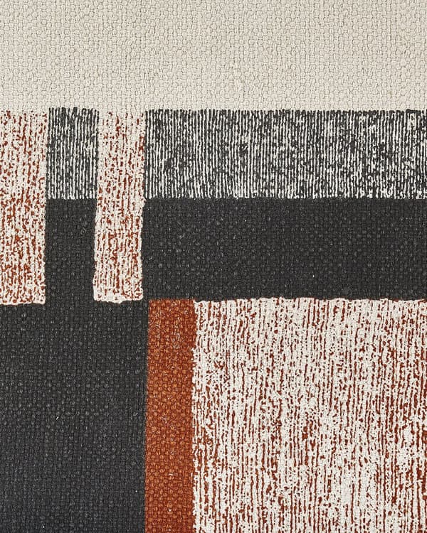 Matta Beige Flerfärgad Bomull 80 x 150 cm Kort lugg Modern Skandinavisk