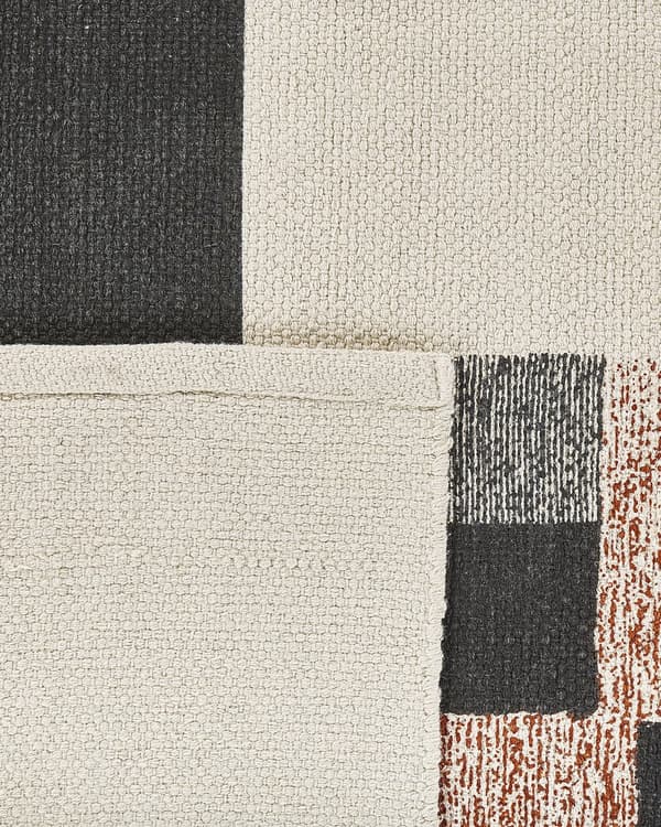 Matta Beige Flerfärgad Bomull 140 x 200 cm Kort lugg Modern Skandinavisk