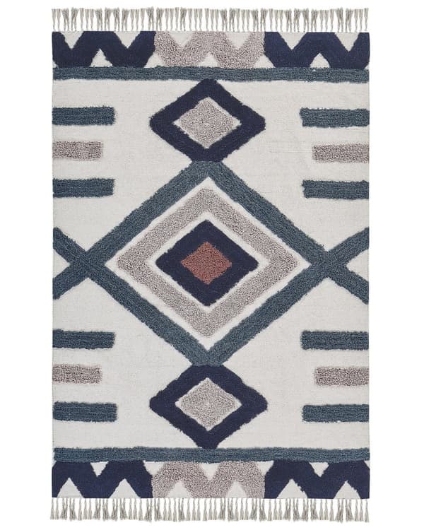 Matta Beige Flerfärgad 160 x 230 cm Rektangulär Skandinavisk Modern