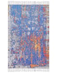 Miniatyrbild 4 av 6: Matta Flerfärgad Polyester och Bomull 150 x 230 cm Handvävd Golvmatta Tryckt Abstrakt Mönster