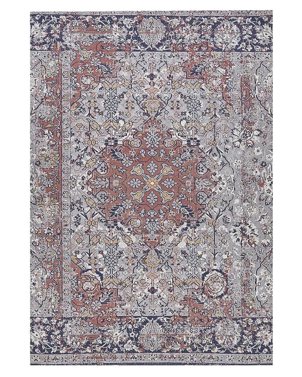 Matto monivärinen polyesteriä ja puuvillaa 140 x 200 cm vintage olohuone makuuhuone