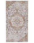 Miniatyrbillede 4 af 6: Gulvtæppe Beige Brun Flerfarvet 80 x 150 cm Dekorativ Indendørs Mønstret Blomster Tæppe Håndvævet Orientalsk Soveværelse Entré Tilbehør