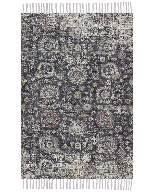 Tæppe Flerfarvet polyester og bomuld 150 x 230 cm Orientalsk Mønster med kvaster Stue Soveværelse