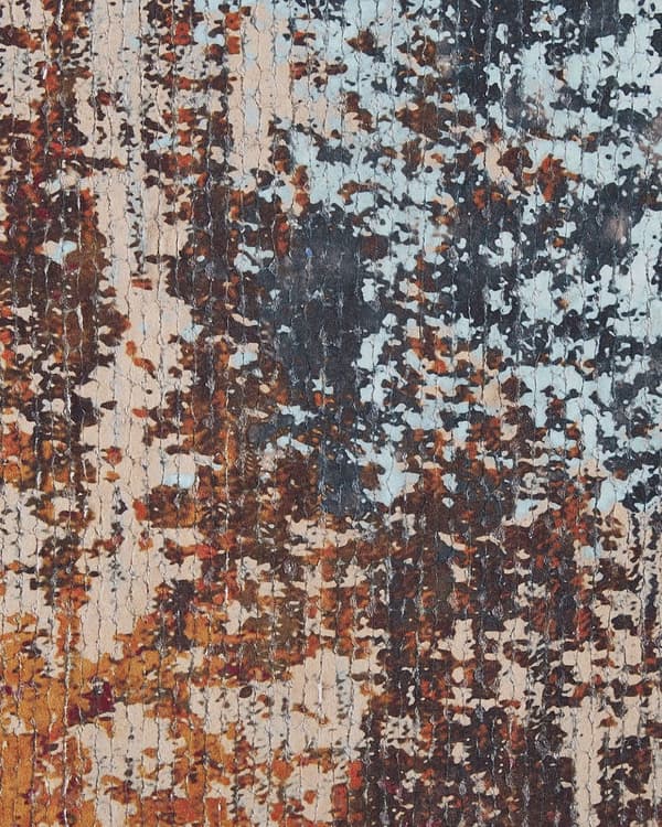 Gulvtæppe Beige Brun Grå Flerfarvet Polyester og Bomuld 80 x 150 cm Dekorativ Fladvævet Abstrakt Mønstret Uldtæppe til Stue Soveværelse Entré