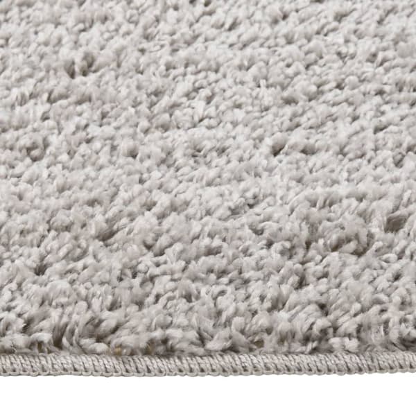 vidaXL Flossteppe lysegrå 200x290 cm sklisikkert