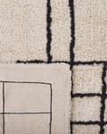 Miniatyrbild 5 av 5: Matta Beige Bomull 140 x 200 cm Skandinaviskt Tuftat Geometriskt Mönster Vardagsrum Sovrum