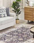 Miniatyrbillede 2 af 6: Gulvtæppe Polyester Bomuld Multifarvet 150 x 230 cm Dekorativ Kelim Uldtæppe Indendørs Fladvævet Løs Design Tæppe til under Spisebord