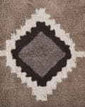 Miniatyrbillede 6 af 6: Gulvtæppe Beige Brun Bomuld 80 x 150 Dekorativ Marokkansk Løs Uldtæppe Orientalsk Mønster Soveværelse Stue Entré Tilbehør Indretning Design