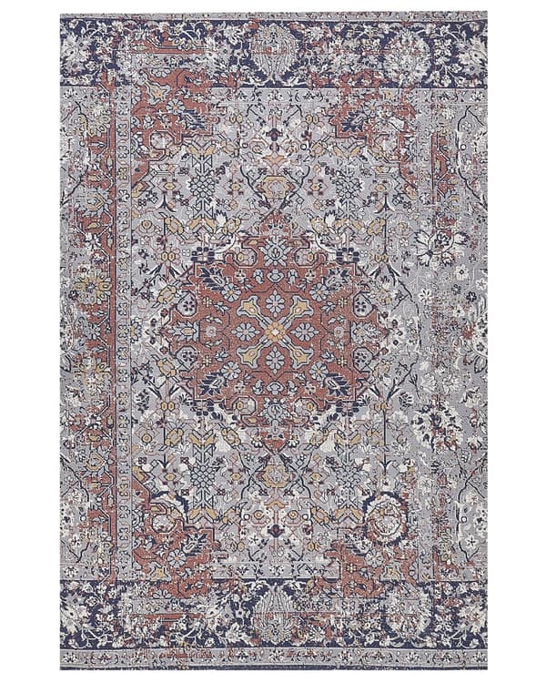 Matta Flerfärgad Polyester och Bomull 150 x 230 cm Orientaliskt Mönster Sliten Effekt Vardagsrum Sovrum