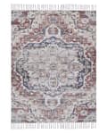 Miniatyrbild 1 av 6: Matta Flerfärgad Polyester och Bomull 140 x 200 cm Orientalisk Sliten med Tofsar Vardagsrum Sovrum