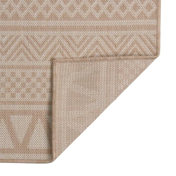 vidaXL Ulkomatto Flatweave 100x200 cm ruskeat raidat