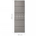 Miniatyrbilde 6 av 6: vidaXL Utendørs flatvevd teppe 80x250 cm svart striper