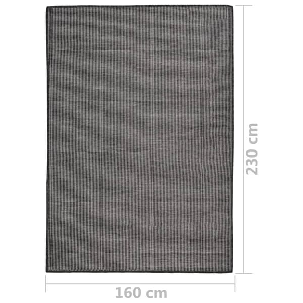 vidaXL Utomhusmatta plattvävd 160x230 cm grå