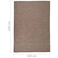 Miniatyrbilde 6 av 6: vidaXL Utendørs flatvevd teppe 160x230 cm brun
