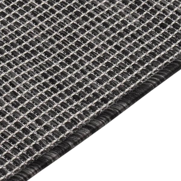 vidaXL Utendørs flatvevd teppe 120x170 cm grå