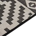 Pikkukuva 4 / 6: vidaXL Ulkomatto Flatweave 140x200 cm mustat raidat