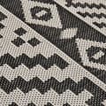 Pikkukuva 5 / 6: vidaXL Ulkomatto Flatweave 140x200 cm mustat raidat