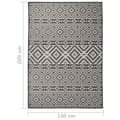 Pikkukuva 6 / 6: vidaXL Ulkomatto Flatweave 140x200 cm mustat raidat