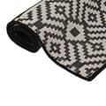 Miniatyrbilde 3 av 6: vidaXL Utendørs flatvevd teppe 160x230 cm svart striper