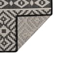 Miniatyrbilde 2 av 6: vidaXL Utendørs flatvevd teppe 160x230 cm svart striper